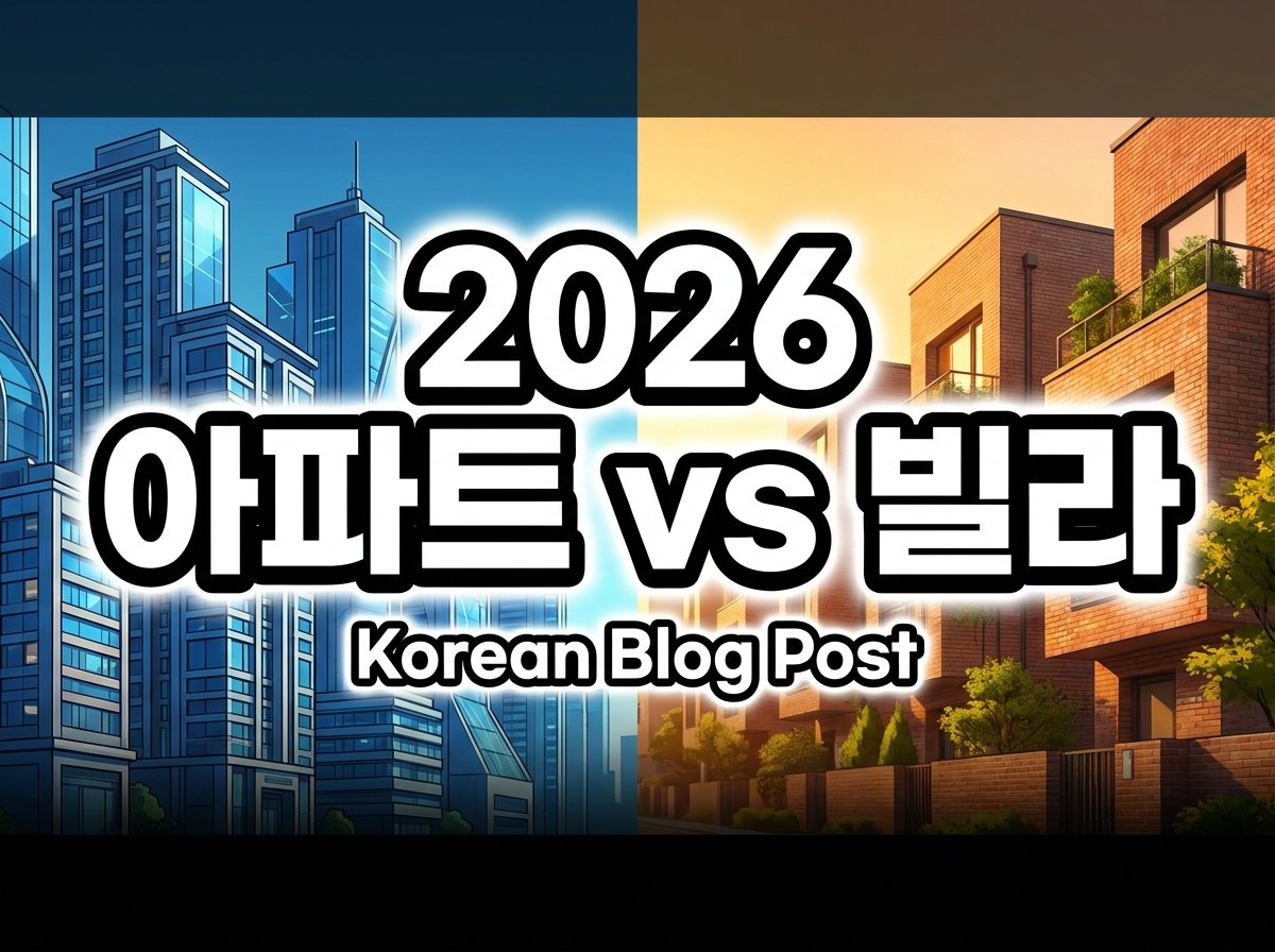 2026년 아파트 vs 빌라 투자: 당신의 재정 미래를 바꿀 데이터 중심 심층 분석